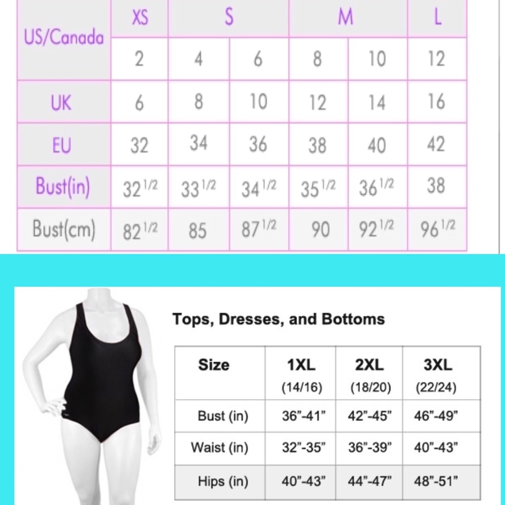 ‼️‼️SIZING CHART AND MEASUREMENTS ‼️‼️